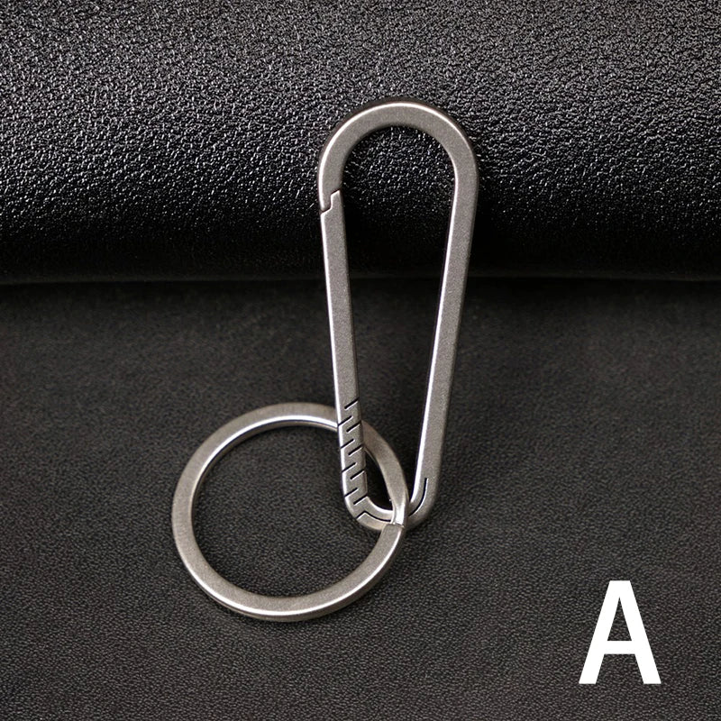 Titanium Buckles EDC Outdoor Tool Alloy Keychain Tiranium Buckle Key Qme A