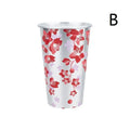 Cherry Blossom Pattern Color Changing Aluminum Cup Anti Fall For Cold Drink Beer Cola Juice Bar Outdoor Home Qme B