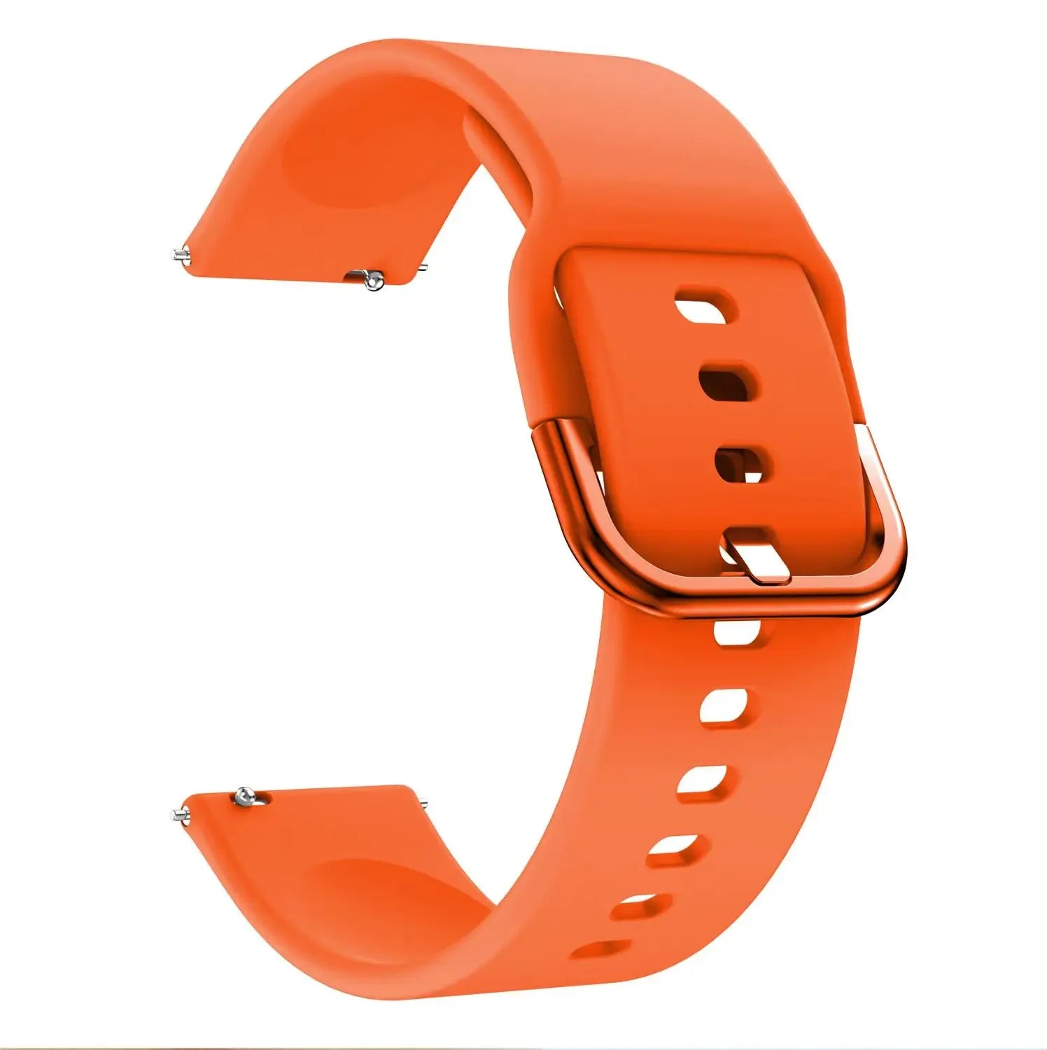 Watchband Silicone For Samsung Galaxy watch 3 45mm 41mm 42mm 46mm Strap Sport Smart Wristbands Bracelet 20mm 22mm Watchstrap Qme orange 22mm width strap