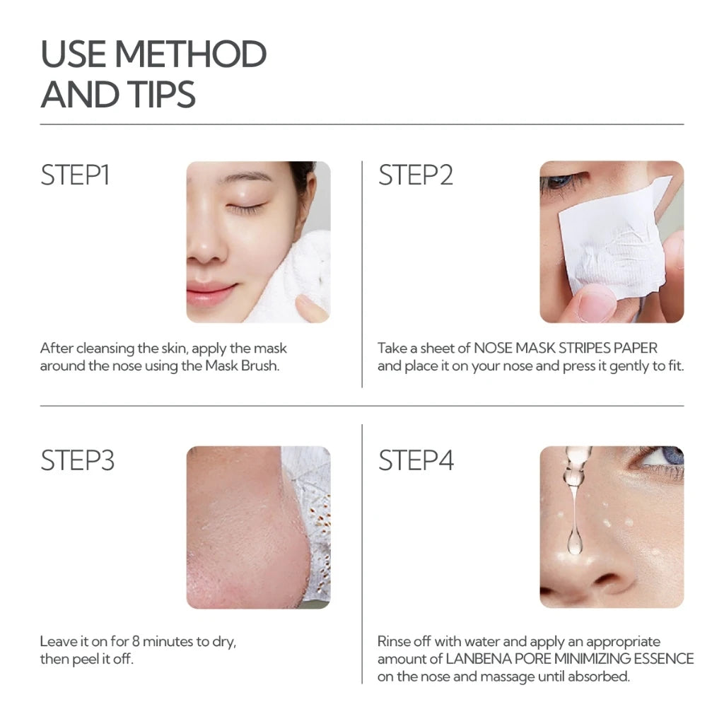LANBENA Blackhead Removing Nose Strips Pore Minimizing Serum Mask Qme