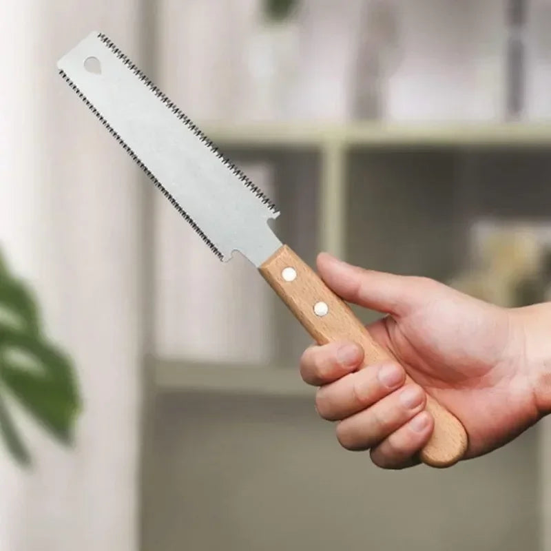 Woodworking Hand Saw DIY Serration Project Triple Speed Saw Double Edge Blade Cutting 6-inch Blade Handsaw Pipe Cutting Tool Qme