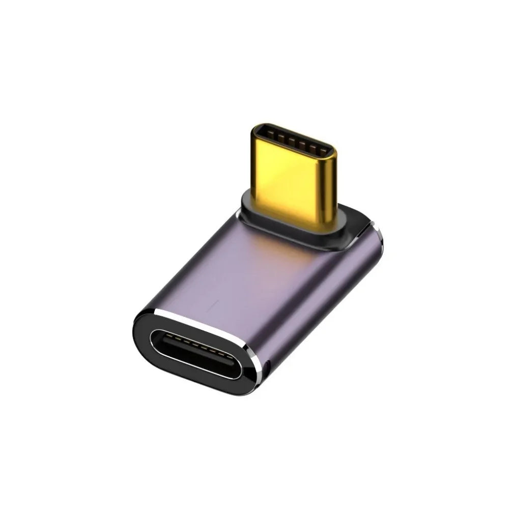 Mini Type-C USB4.0 OTG Adapter 40Gbps High Speed Data Converter Support 8K 60Hz 90/180 Degree Elbow Extension Fast Cable Adapter Qme Type 4