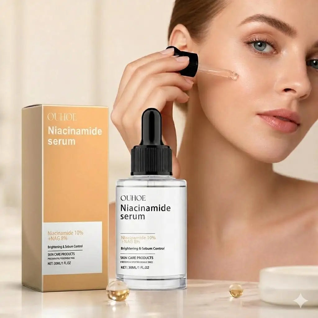 Ouhoe Brightening Face Serum Hydrating And Smoothing Improves Skin Texture 30ml No Irritation Gentle For Sensitive Dry Oily Skin Qme