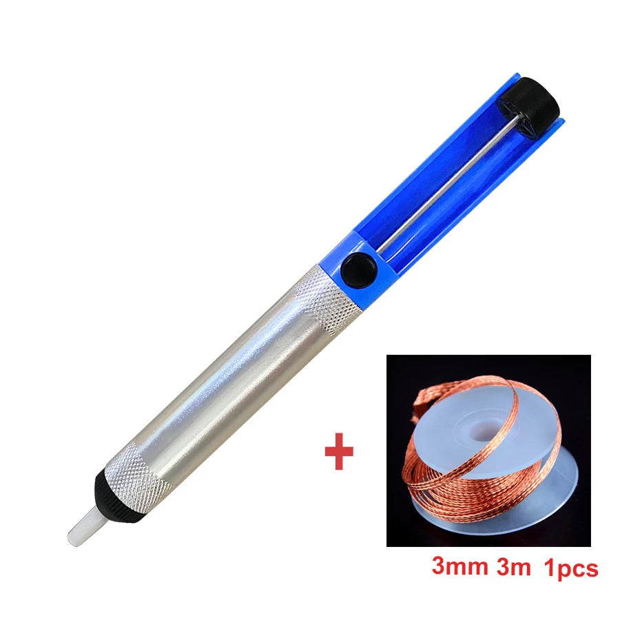 Aluminium Desoldering Suction Pump Tool Solder Sucker Tin Pen Removal Qme set3