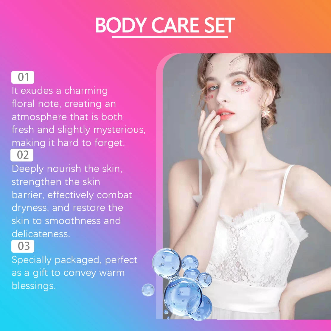 Christmas Scented Body Care Set Moisturizing Fragrance Body Spray & Lotion Long Lasting Fragrance Smoothing Body Repairing Dry Qme