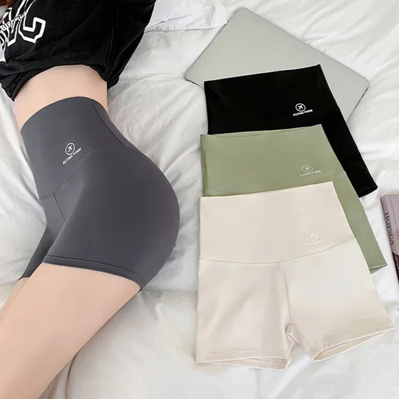 2023 Summer Sports Yoga Shorts Women Letter Embroidery Biker Shorts Women High Waist Casual Streetwear Elastic Female Underwear Qme