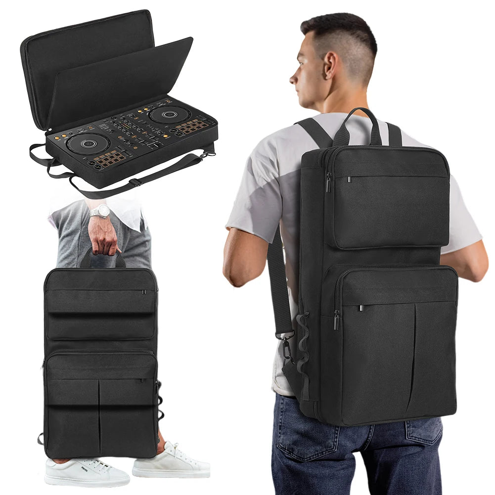 DJ Backpack for Pioneer DDJ-400 DDJ-FLX4 for Roland DJ-202 DJ Mixer Case Travelling Case Anti-scratch Adjustable Shoulder Strap Qme