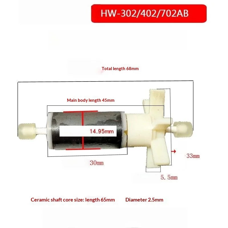 HW302 303B 304A 304B 402B 404B Universal Filter Barrel Rotor Shaft Qme
