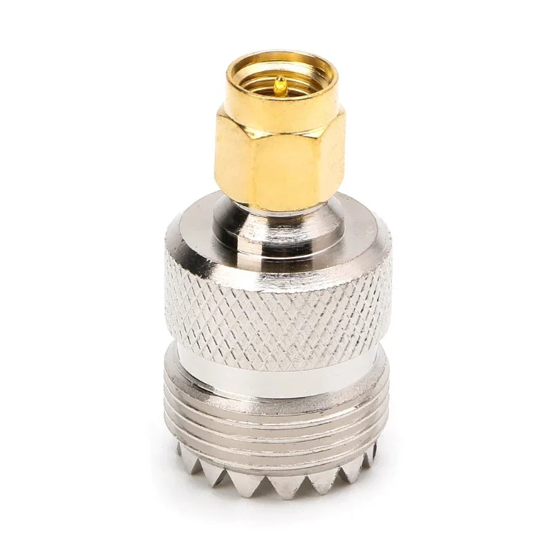 ESCAM Hot Sale UHF Female to SMA Male Plug Connector Coaxial Adapter Qme
