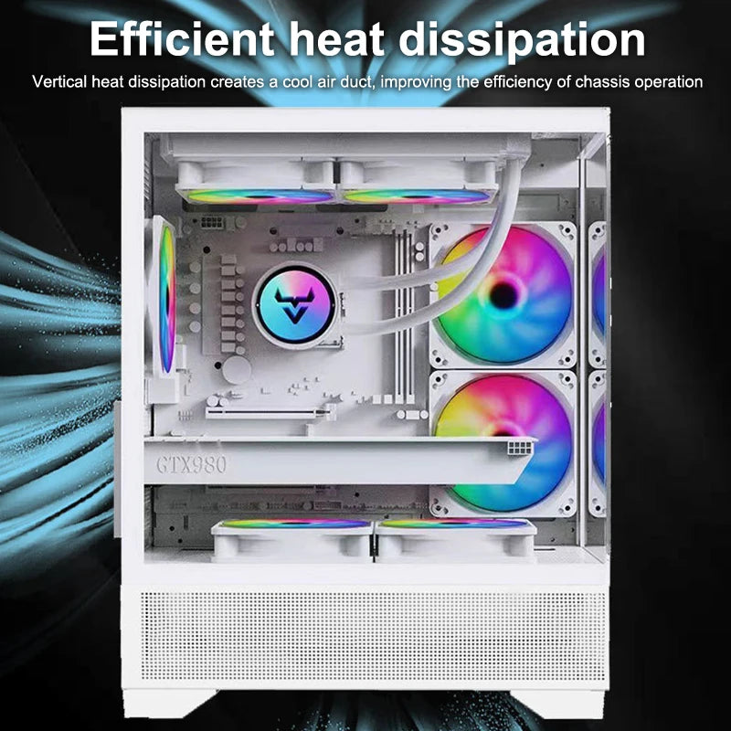 Mini Gaming Computer Case M-ATX ITX Seaview Room 270 Full View Qme
