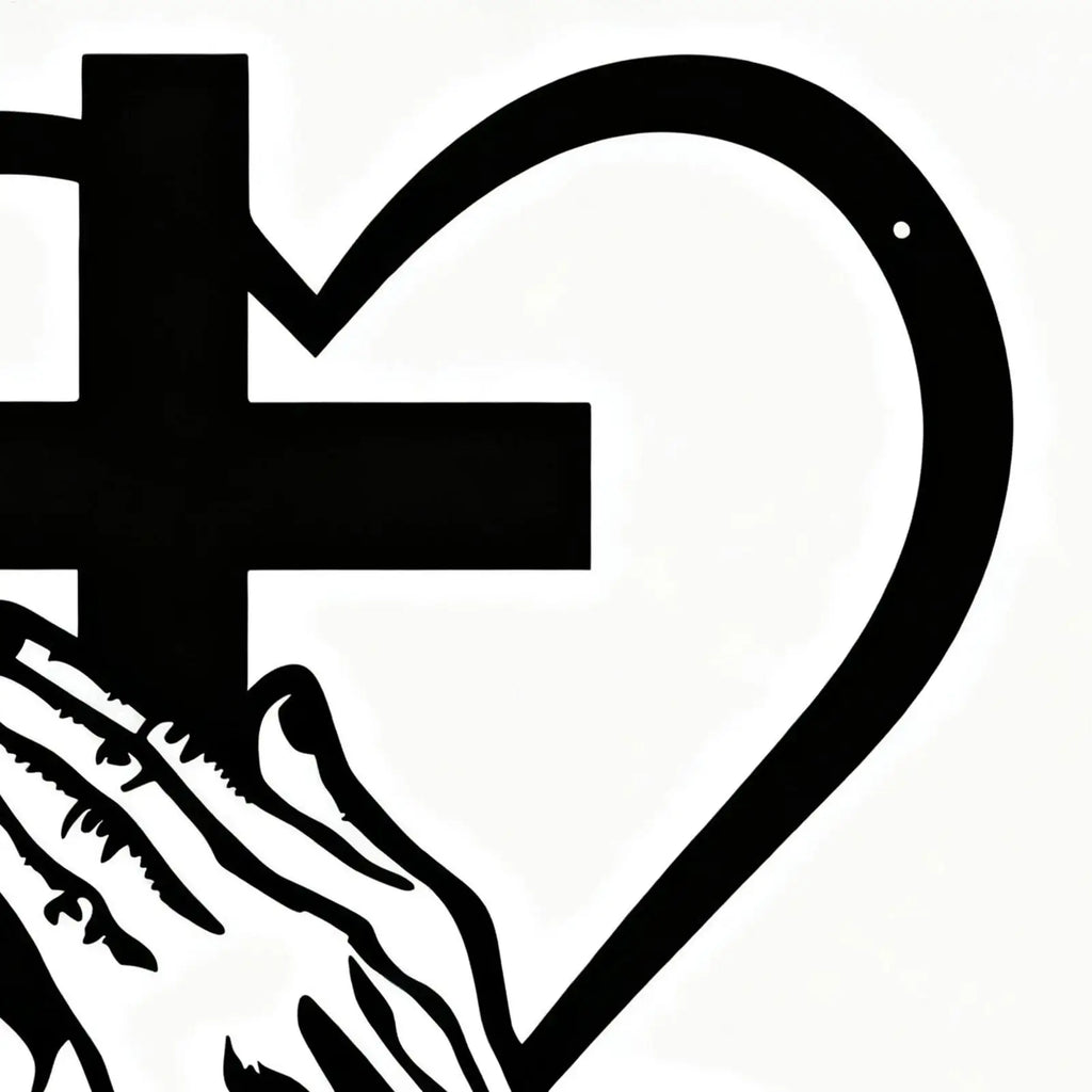 Christian Wall Sculpture Religion Inspiring Heart Art Iron Dining Qme 30cm China Mainland
