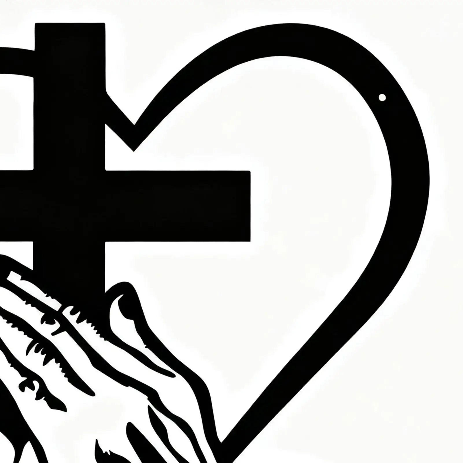 Christian Wall Sculpture Religion Inspiring Heart Art Iron Dining Qme 30cm China Mainland