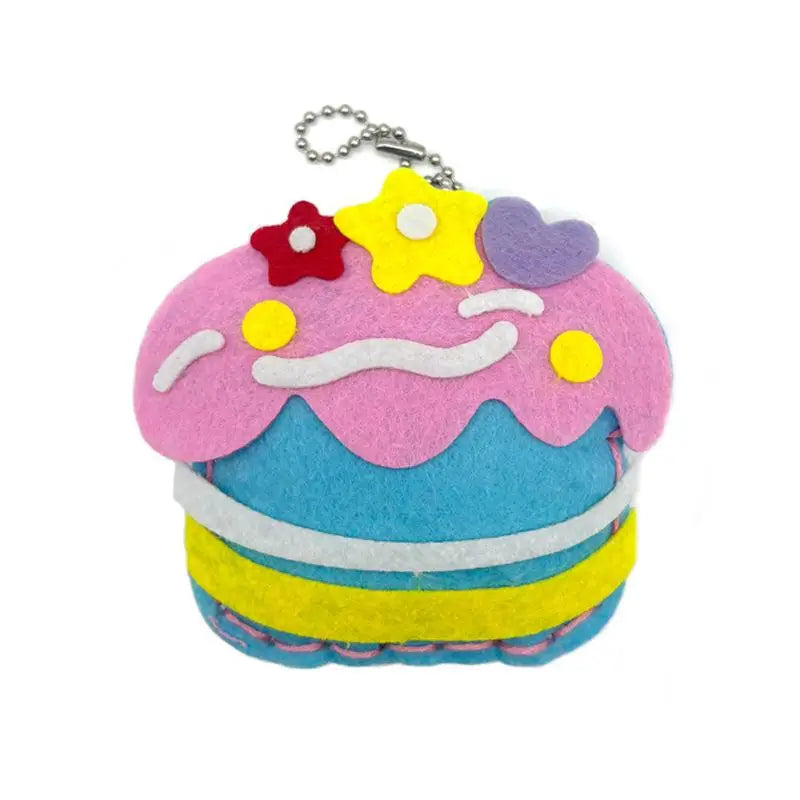 1 Set Wallet Charm Craft Cute Dessert Cake DIY Sewing Kit Creative Handmade Gift For Girls Best Friends Birthday Qme A4
