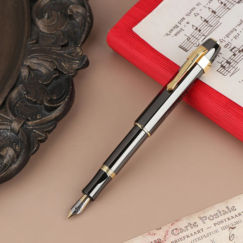 3062 Unique Antique Brass Pocket Roller Ball Pen Short Portable Pens Qme Gray