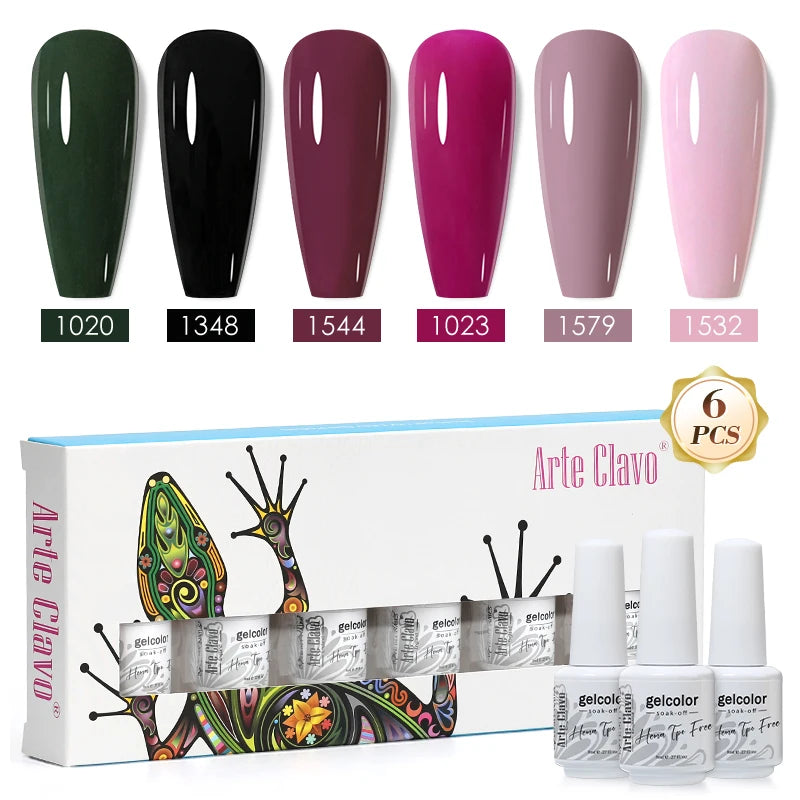 Arte Clavo Colourful Box Nail Gel Polish Semi Permanent UV Led Qme ZH26