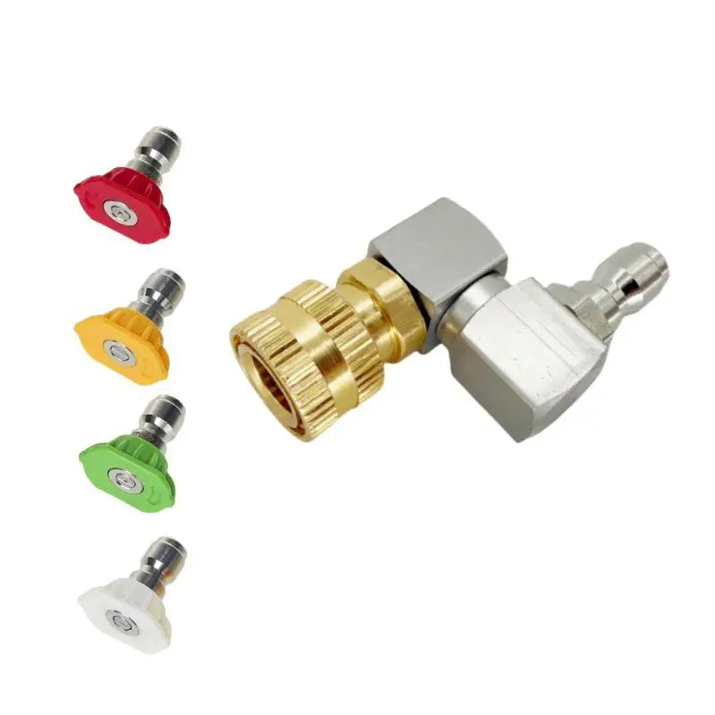 360° Rotatable Jet Nozzle - 1/4" Quick Connect Adapter, Leak-Proof Water Saving For Car Cleaning Qme A7