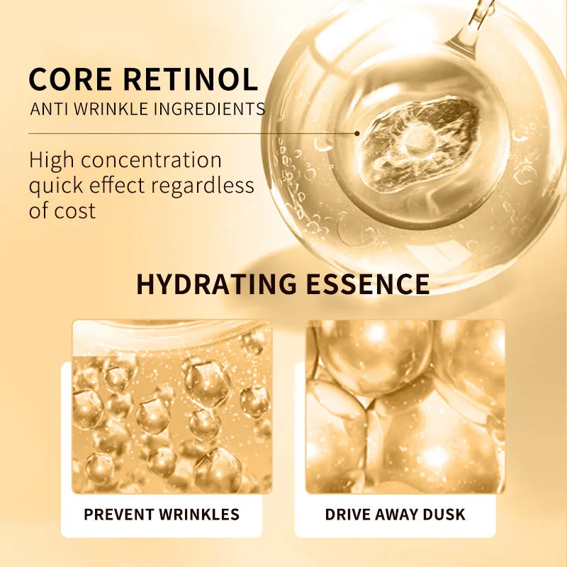 Instant Eye Bag Removal Rolling Beads Massage Serum Retinol Anti-Wrinkle Firm Skin Anti Dark Circle Puffiness Brighten Eye Care Qme