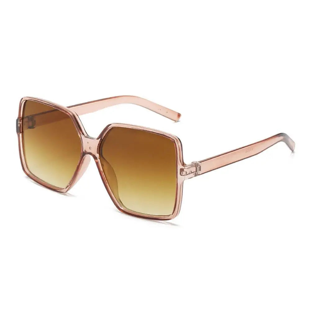 New Vintage Sunglasses Women Men Square Big Frame Sun Glasses Female Brand Designer Retro Shades Fashion Sunglasses for Male Qme C