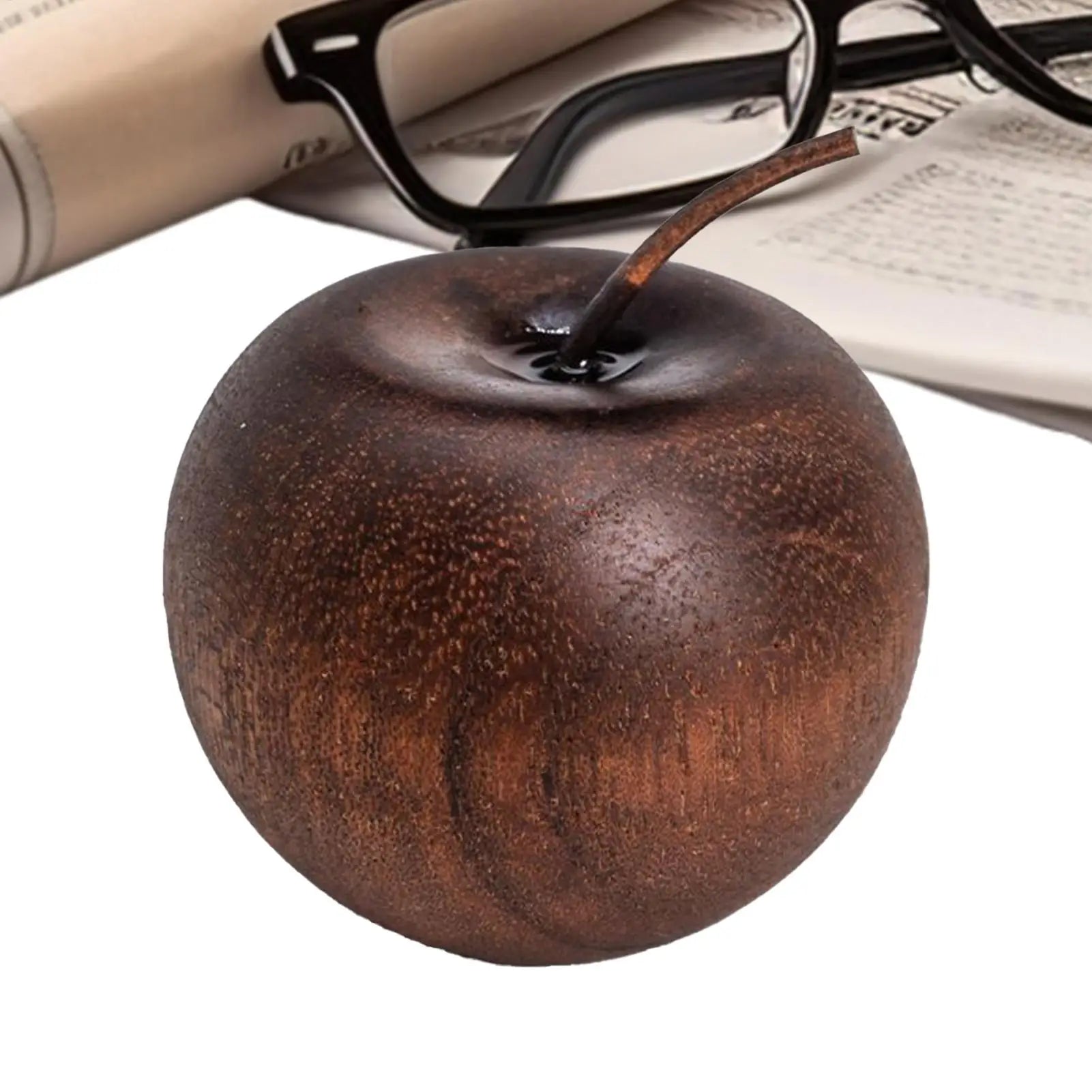 NEW 1pc Elegant Wooden Oil Diffuser - Apples Style, No Heat, For Car/Bedroom/Bathroom, Natural Scent, Gift, Spa Home Decors Qme