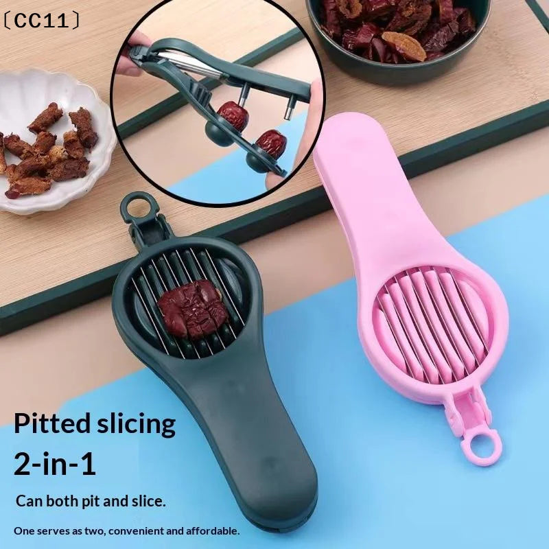 Strawberry Slicer Sharp Stainless Steel Blades Non Slip Handle Home Qme