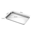 Metal Food Serving Plate Rectangle Stainless Steel Tray Home Dishes Qme S