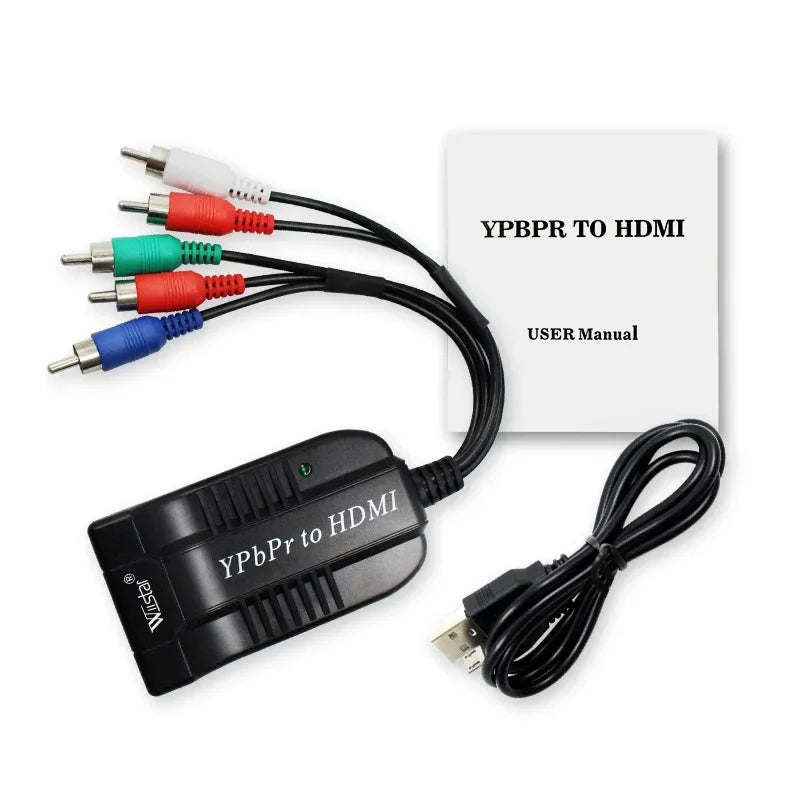 1PCS AV S-Video to HDMI Converter 1080P CVBS R/L Audio Adapter HD Video Converter Cable Qme
