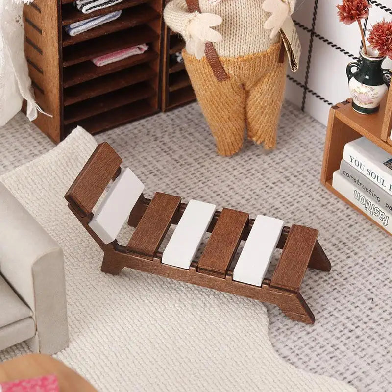 1 12 DIY Scene Dollhouse Miniature Beach Chair Lounger Furniture Home Qme Default Title