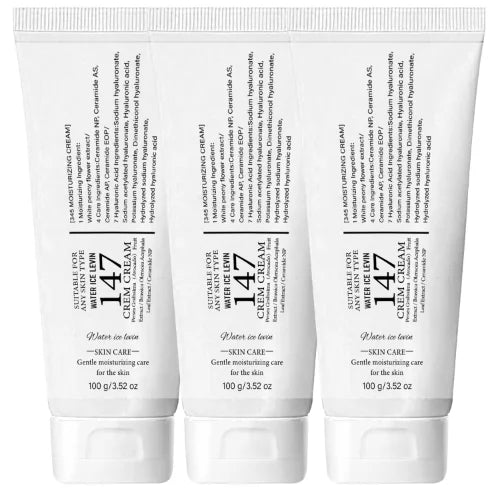 147 Skin Care Cream, Moisturizing & Firming with Hyaluronic Acid & Aloe Vera for All Skin Types Qme SILVER 100g