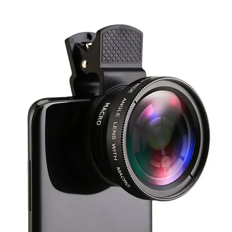 2pcs Phone Lens Kit 0.45x Super Wide Angle & 12.5x Super Macro Lens HD Camera Lentes for IPhone 6S 7 Xiaomi All Cellphone Qme