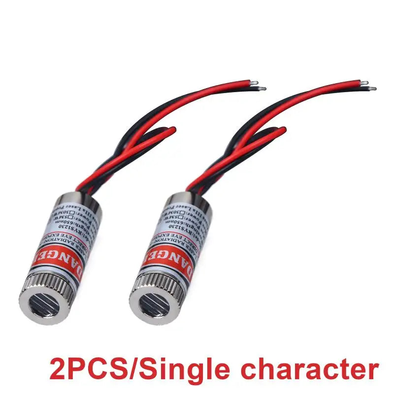1 2 650nm 5mW Laser Diode Head Red Point Line Cross Module 5V Pointer Qme A2 2PCS
