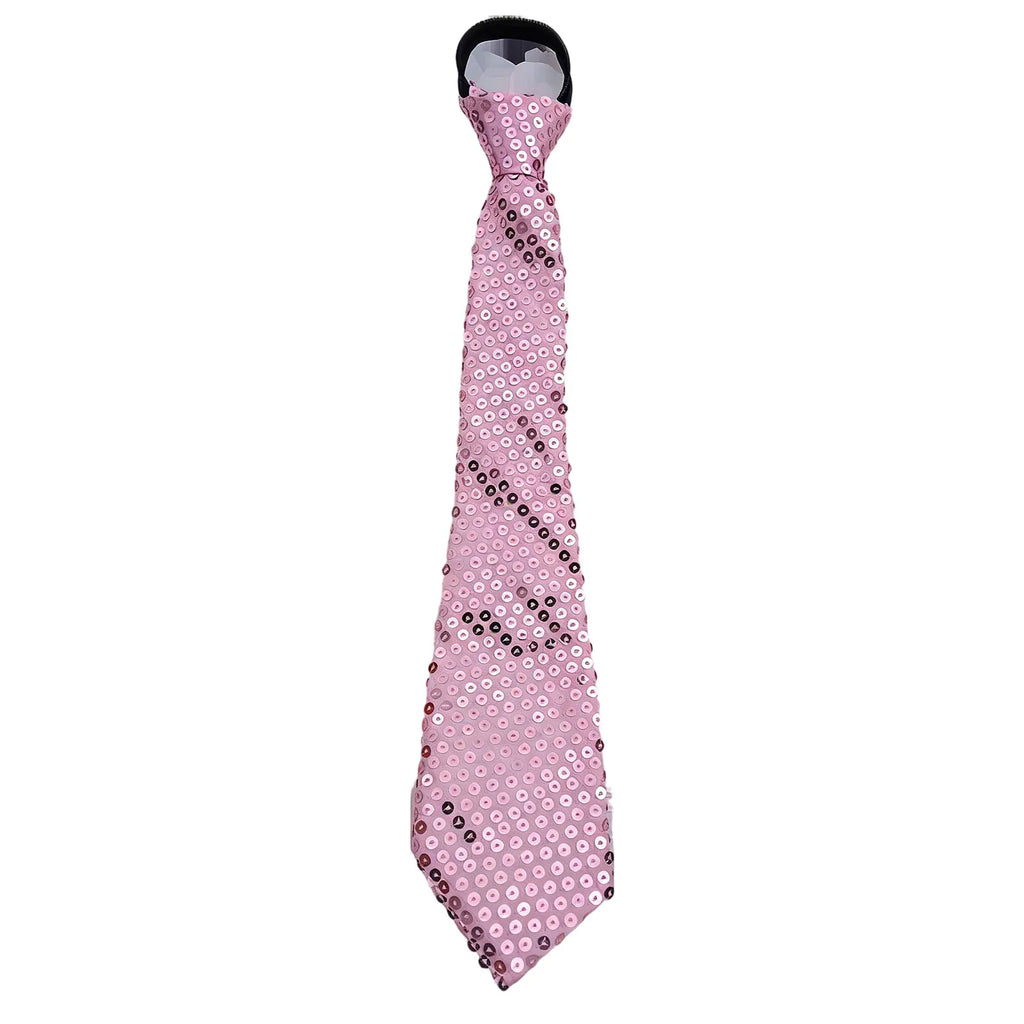 Shiny Sequins Neck Ties Men Women Stage Glitter Performance Prom Paillette Accessories Fashion Party Adjustable Necktie Qme