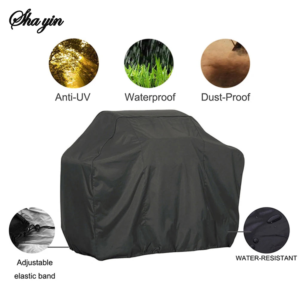 Bbq Barbecue Grill Cover Waterproof Cover Multi-Functional Dust And Waterproof Protective Cover For Barbecue Grills Qme