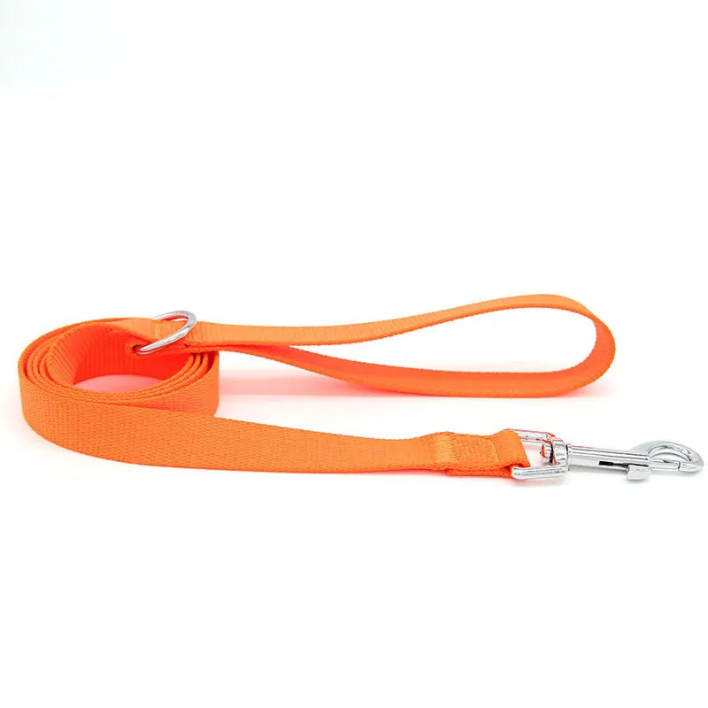 A Nylon Long Dog Training Leash 120CM Traction Rope Lanyard Versatile Pet Walking Lead for Small to Large Dogs Qme orange 1.5-120cm