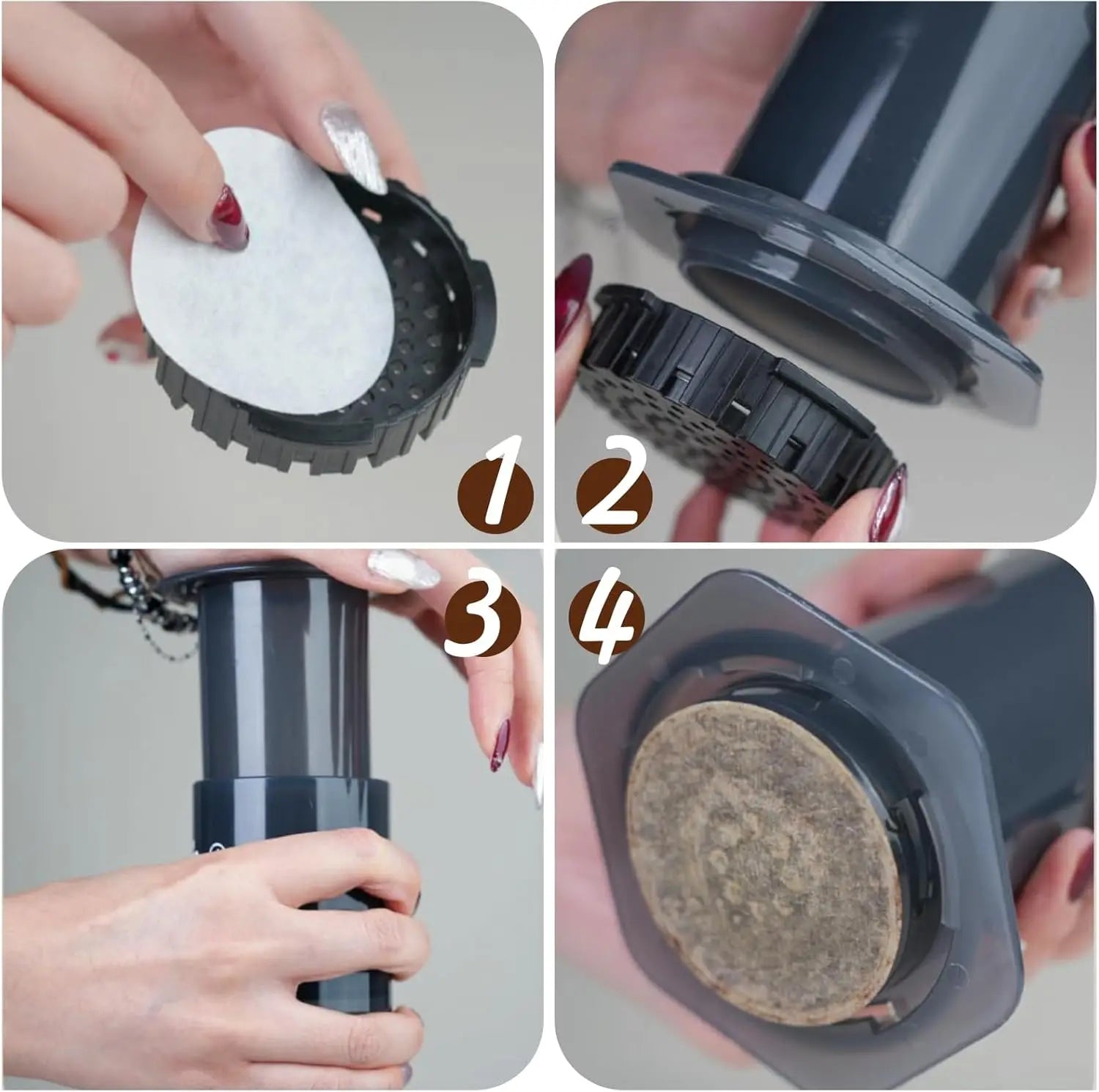 Round Coffee Filters Compatible Aeropress Maker Bialetti Moka Pot Qme