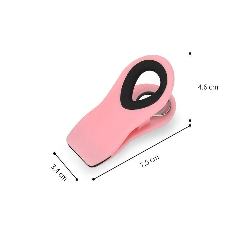 Moisture-proof Refrigerator Magnetic Clip Food Grade Strong Magnet Qme Pink