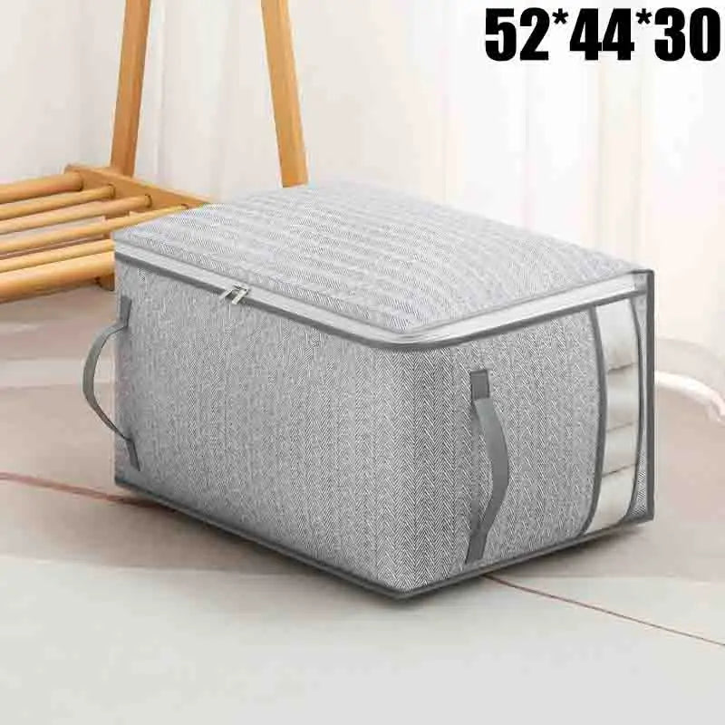 Household Anti-Humidity Cotton Quilt Large Capacity Dustproof Bag Foldable Moving Storage Bag Storage Bag with Visible Window Qme XL