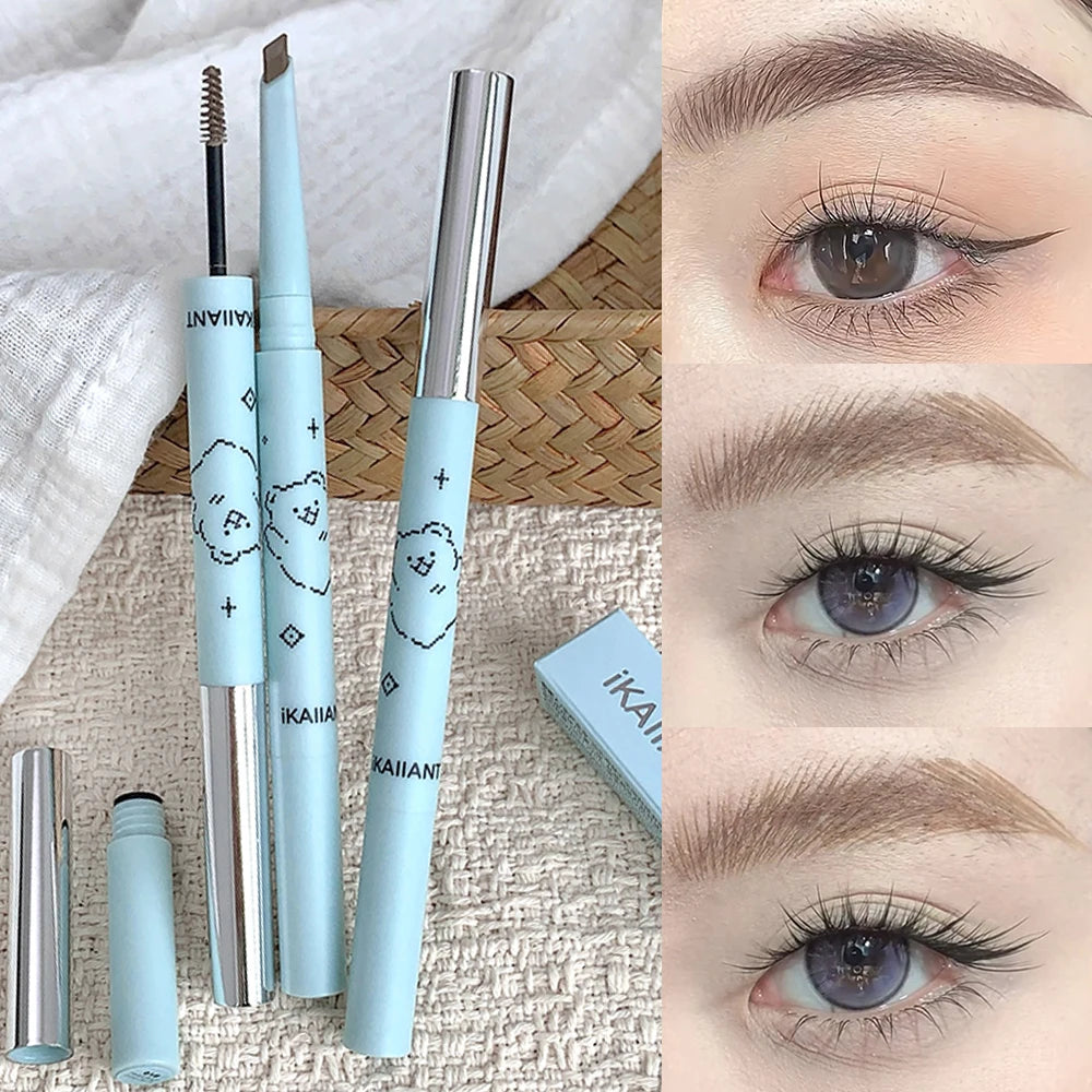 2-in-1 Dual-ended Eyebrow Pencil Tinting Mascara Waterproof Qme