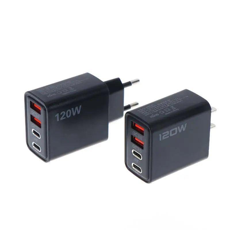 4 Port 120W USB C Fast Charger Station PD QC30 Wall Adapter Qme