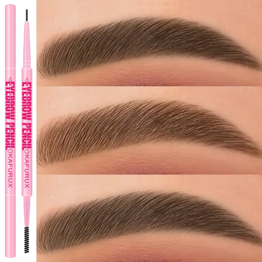 6 Colors Ultra-fine Double Headed Rotable Eyebrow Pencil Eye Korean Qme
