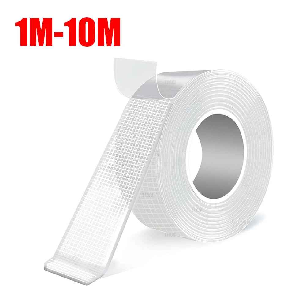 1-10m Ultra-strong Double-sided Adhesive Nano Tape Clear Removable Waterproof Extra Strong Sticky Strip Heavy-duty Two Side Tape Qme