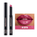 Slanted Tip Lipstick High Shine Pearl Lipstick with Glitter Creamy Texture Hydrating Long Lasting Lip Makeup Cosmetics Lip Stick Qme Pearlescent 09