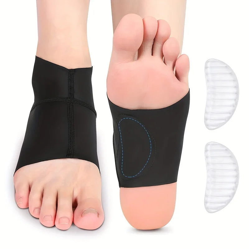 Arch Garter Gel Pad, Arch Ankle Support Sleeve PU Soft Breathable Ankle Arch Support Package Elastic Decompression Ankle Support Qme