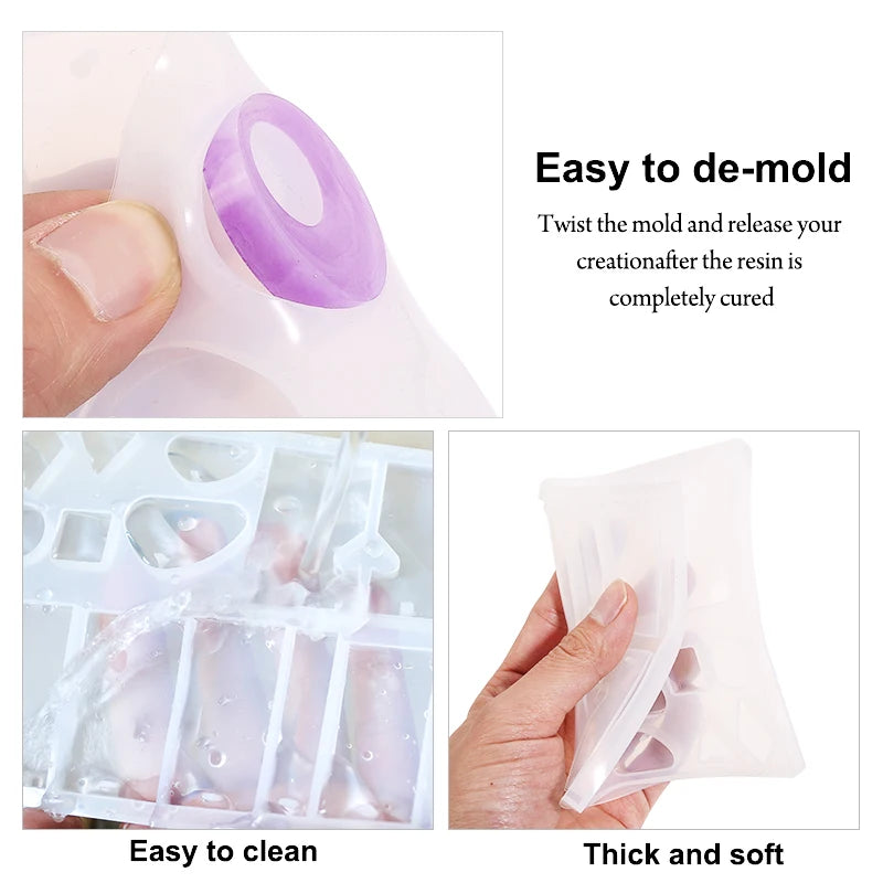 30 Styles Silicone Earring Pendant Silicone Resin Molds Jewelry Making Casting Mold for DIY UV Resin Epoxy Charms Craft Handmade Qme