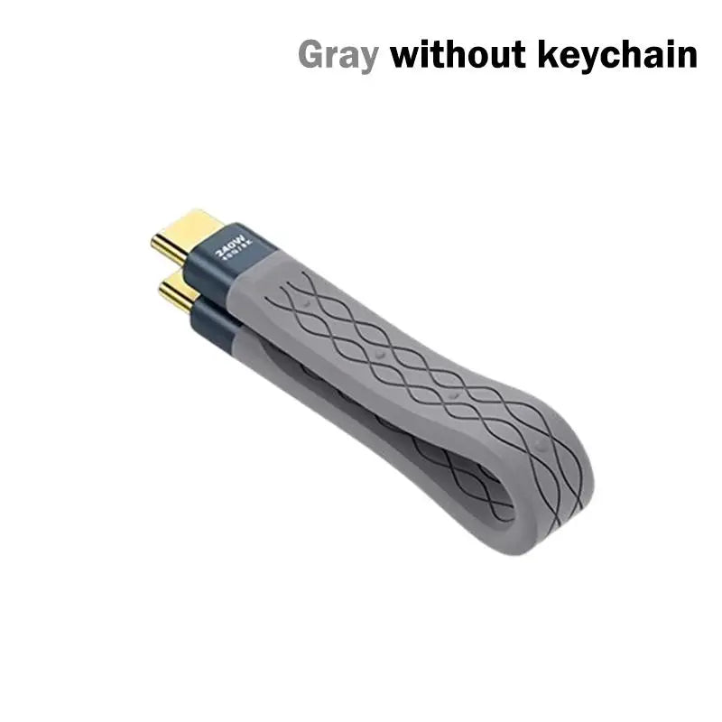 Multifunctional PD240W USB 4 40Gbps FPC Data Cable Type-c Portable Qme A2 without keychain