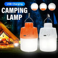 Outdoor USB Rechargeable LED Lamp Bulbs High Brightness Emergency Light Hook Up Camping Fishing Portable Lantern Night Lights Qme Orange