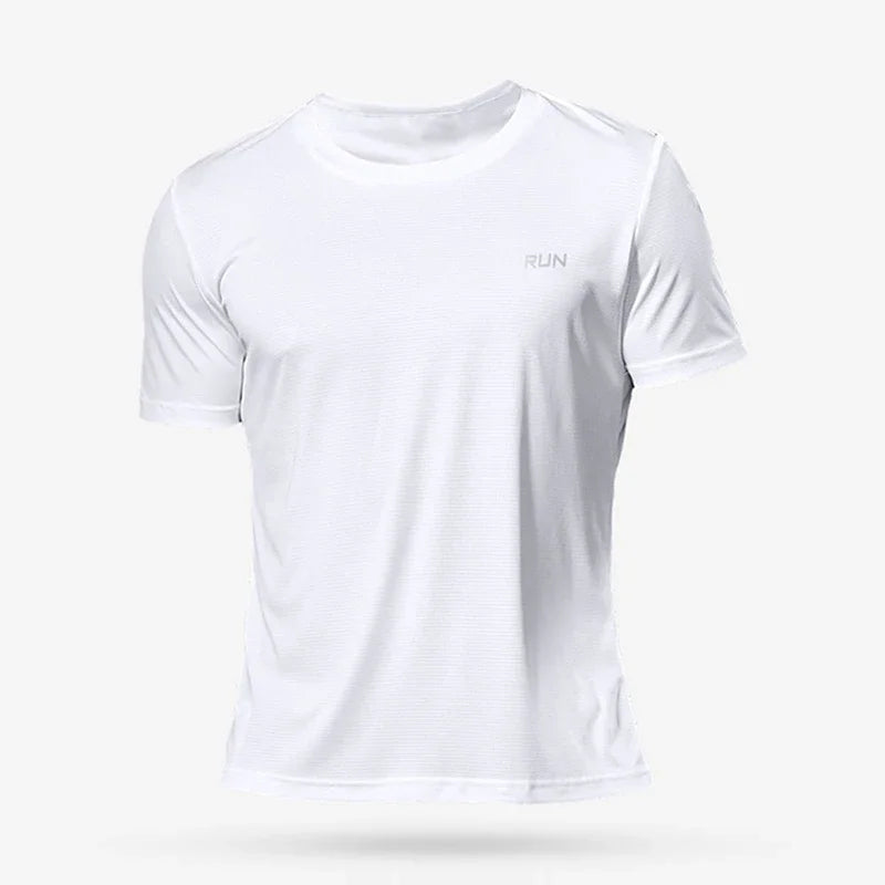 Men's Quick Dry Short Sleeve Gym Running Moisture Wicking Round Neck T-Shirt Training Fitness Tops Oversized T-Shirt Jersey Qme WT XL