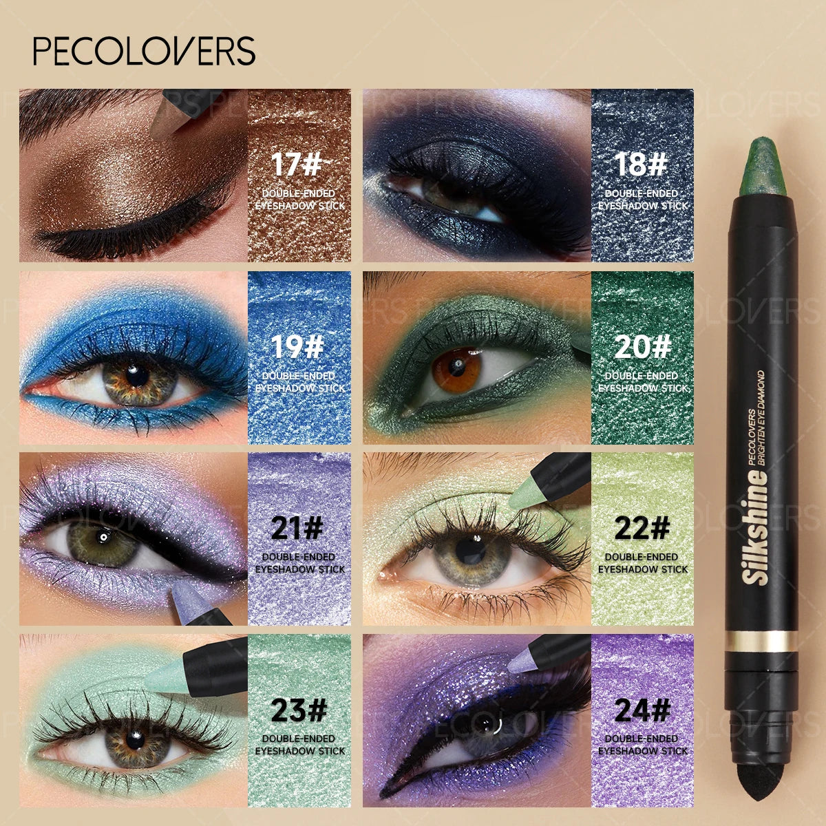 Double-head Eye Shadow Stick Eyeshadow Pen Brush Long-lasting Qme