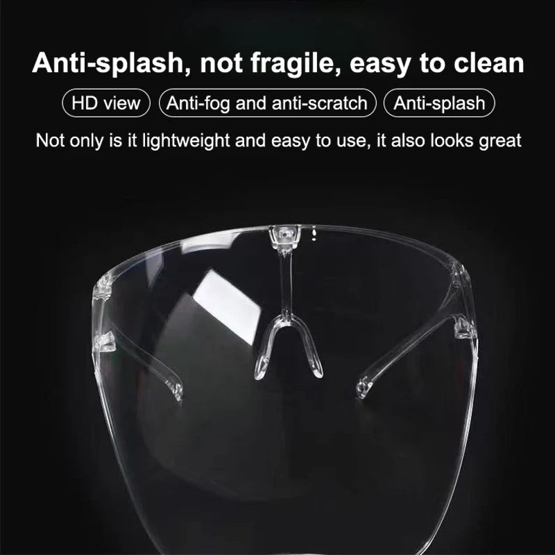 Transparent Anti-fog Anti-splash Protective Mask Full Face Covered Qme
