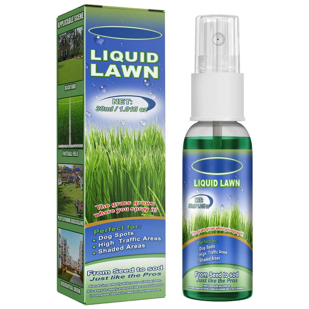 30ml Liquid Grass Spray Lawn Repair Solution for Dog Spots High TrafficEco-Friendly Long Lasting Odorless Safe for Yard Garden Qme