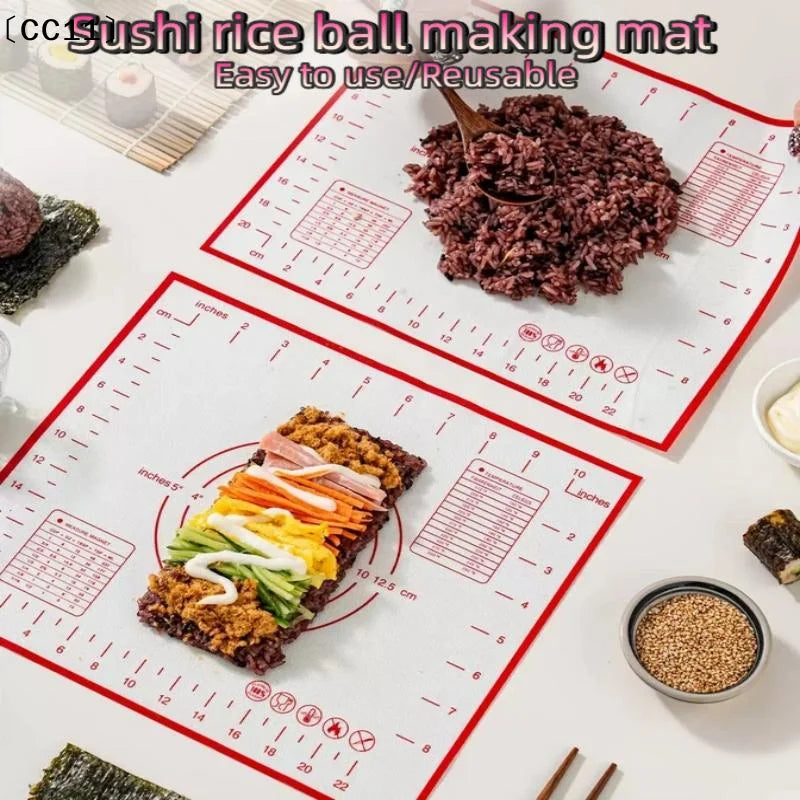 Silicone Baking Mat Pastry Rolling Kneading Pad Kitchen Crepes Pizza Qme